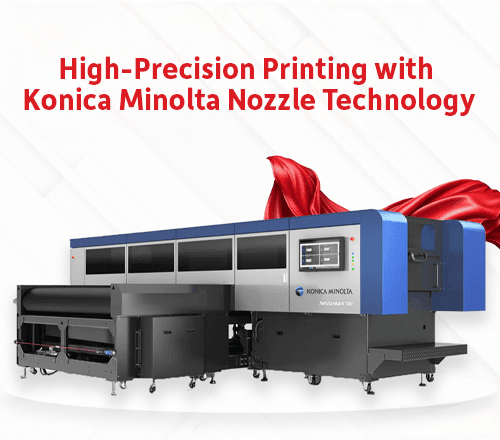 Konica Minolta nozzle technology digital textile printing