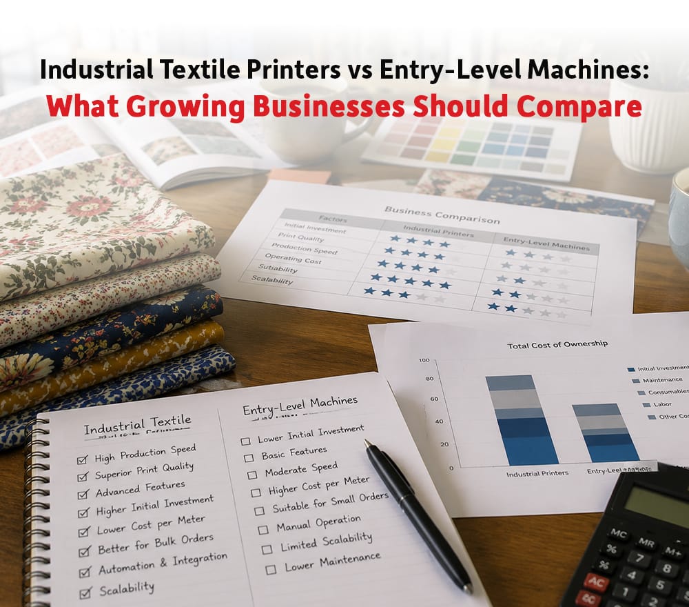 Industrial Textile Printers vs Entry-Level Machines: What Growing Businesses Should Compare